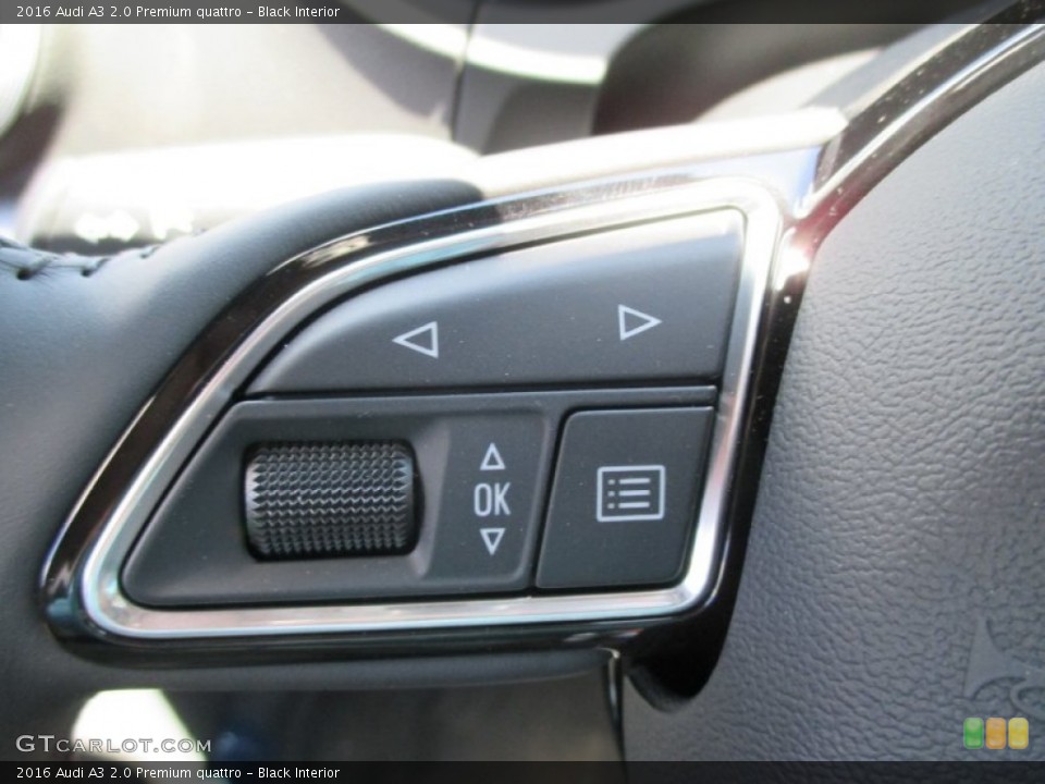 Black Interior Controls for the 2016 Audi A3 2.0 Premium quattro #106131925