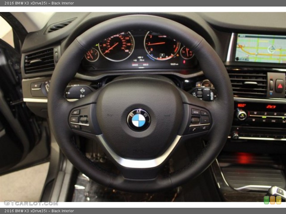 Black Interior Steering Wheel for the 2016 BMW X3 xDrive35i #106133332