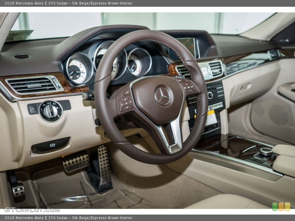 Silk Beige/Espresso Brown Interior Photo for the 2016 Mercedes-Benz E 350 Sedan #106137442