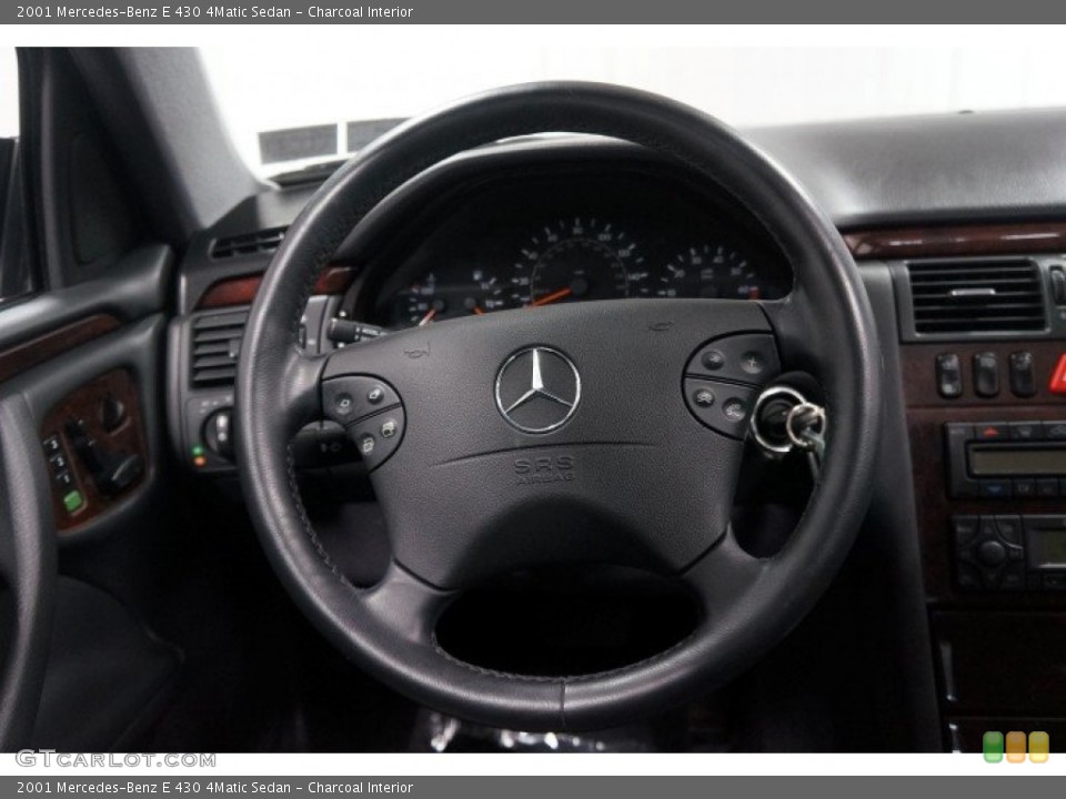 Charcoal Interior Steering Wheel for the 2001 Mercedes-Benz E 430 4Matic Sedan #106143187