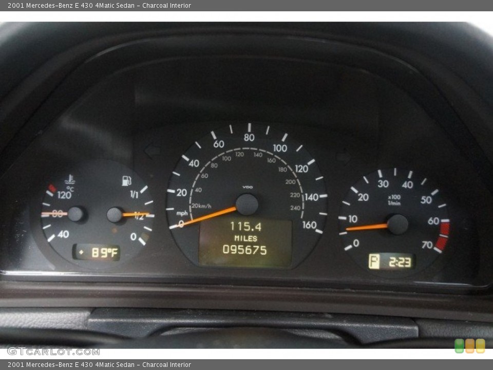 Charcoal Interior Gauges for the 2001 Mercedes-Benz E 430 4Matic Sedan #106143310
