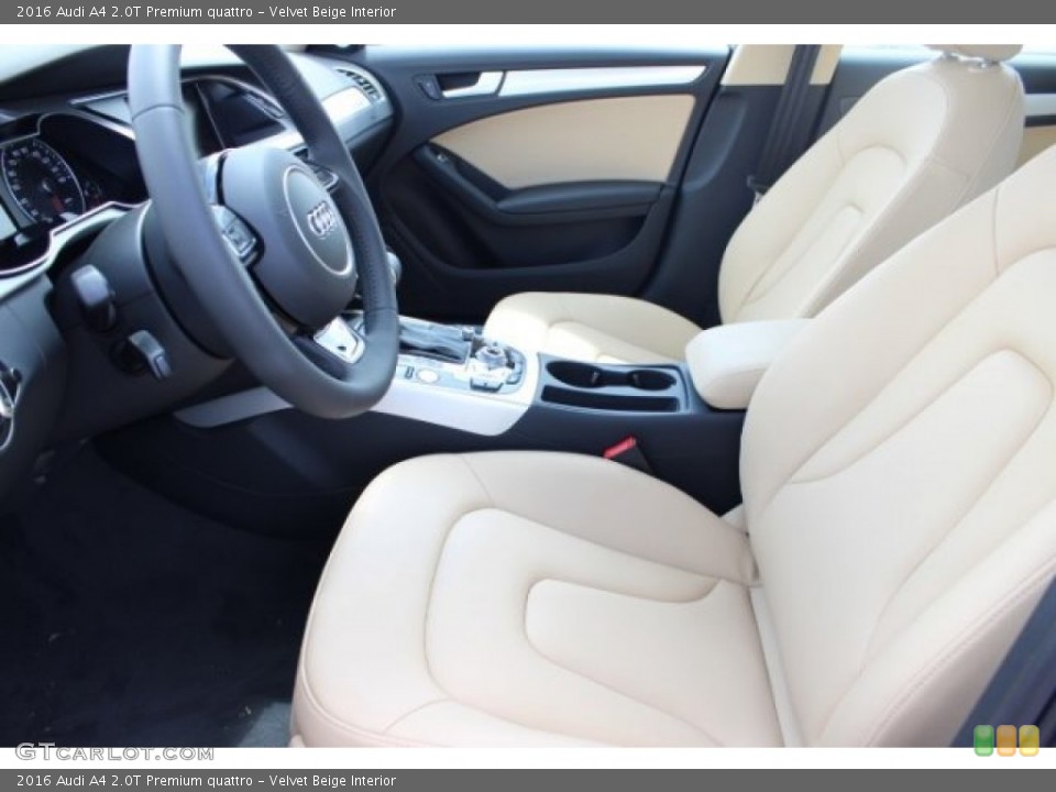 Velvet Beige Interior Front Seat for the 2016 Audi A4 2.0T Premium quattro #106144933