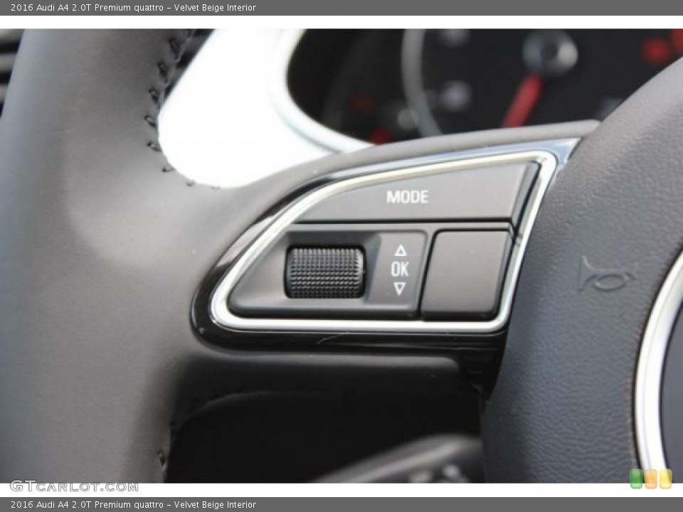 Velvet Beige Interior Controls for the 2016 Audi A4 2.0T Premium quattro #106145062