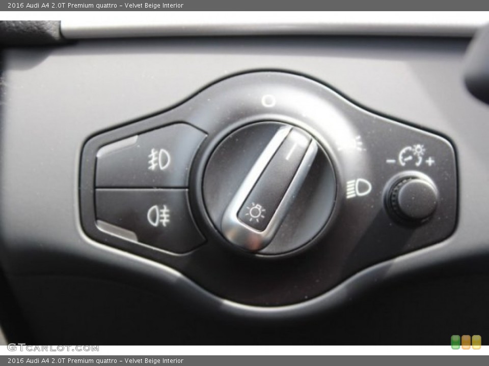 Velvet Beige Interior Controls for the 2016 Audi A4 2.0T Premium quattro #106145116