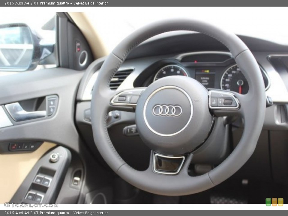 Velvet Beige Interior Steering Wheel for the 2016 Audi A4 2.0T Premium quattro #106145196