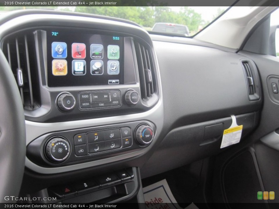 Jet Black Interior Controls for the 2016 Chevrolet Colorado LT Extended Cab 4x4 #106155691