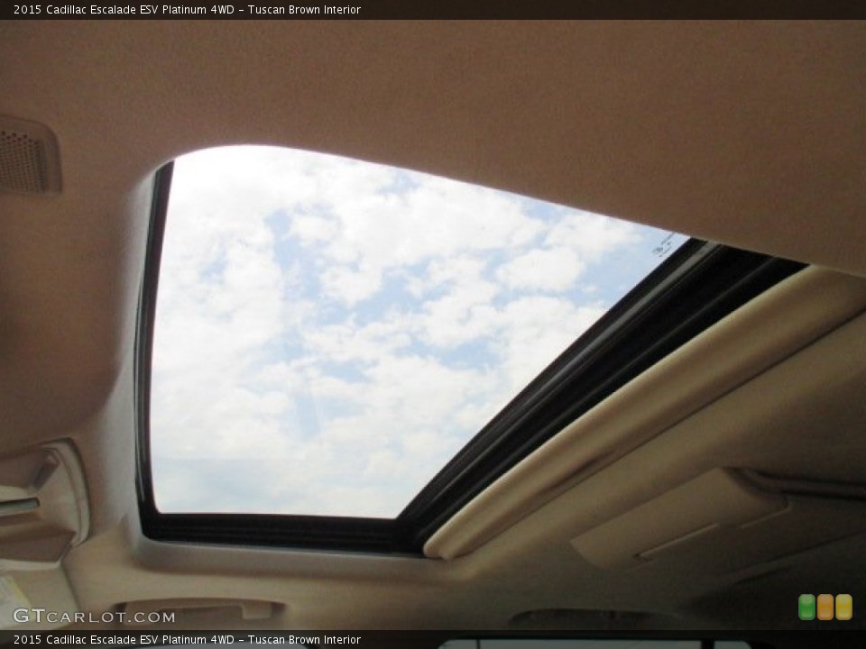 Tuscan Brown Interior Sunroof for the 2015 Cadillac Escalade ESV Platinum 4WD #106168912