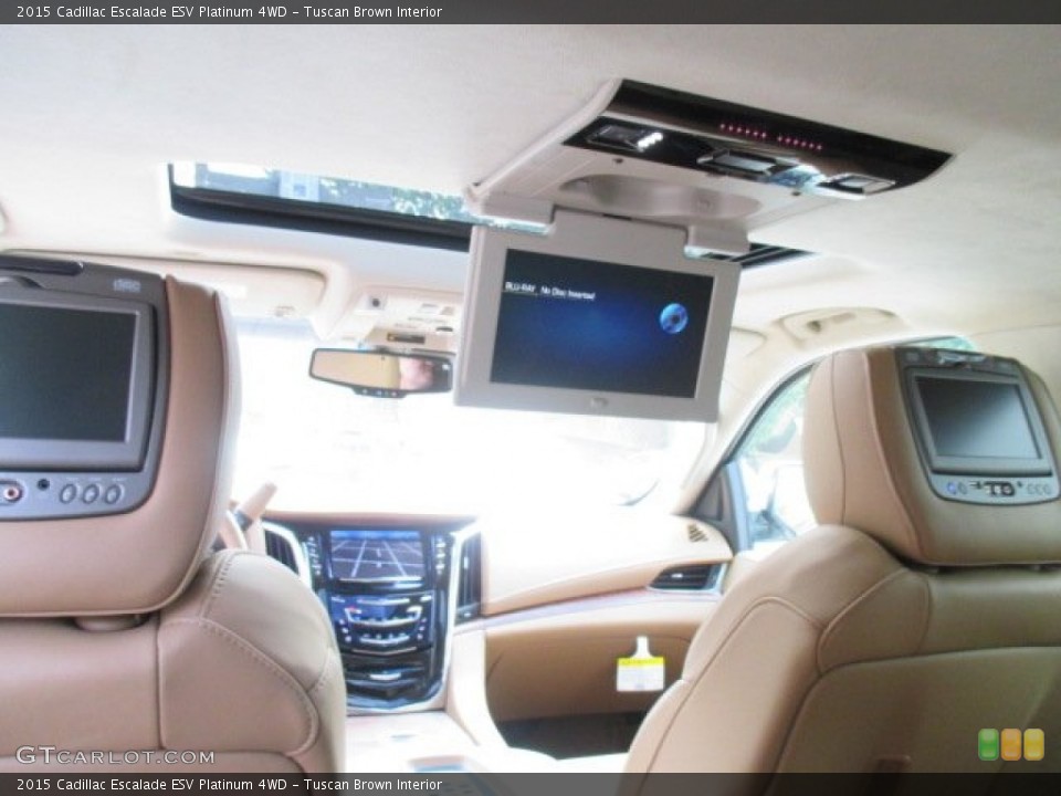 Tuscan Brown Interior Entertainment System for the 2015 Cadillac Escalade ESV Platinum 4WD #106169071