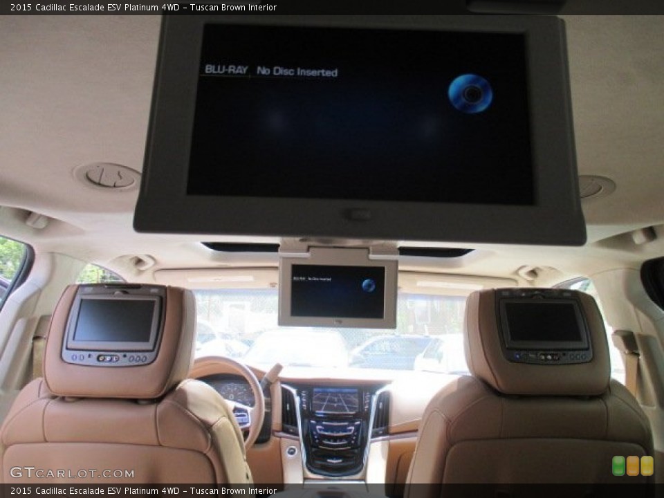 Tuscan Brown Interior Entertainment System for the 2015 Cadillac Escalade ESV Platinum 4WD #106169113