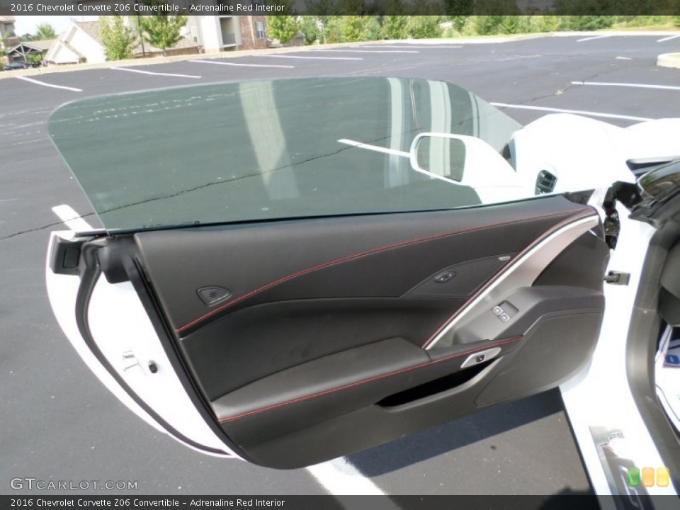 Adrenaline Red Interior Door Panel for the 2016 Chevrolet Corvette Z06 Convertible #106178101