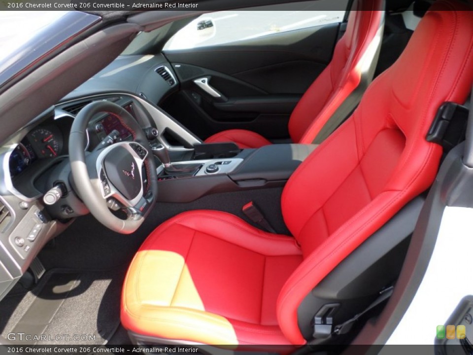 Adrenaline Red Interior Front Seat for the 2016 Chevrolet Corvette Z06 Convertible #106178122