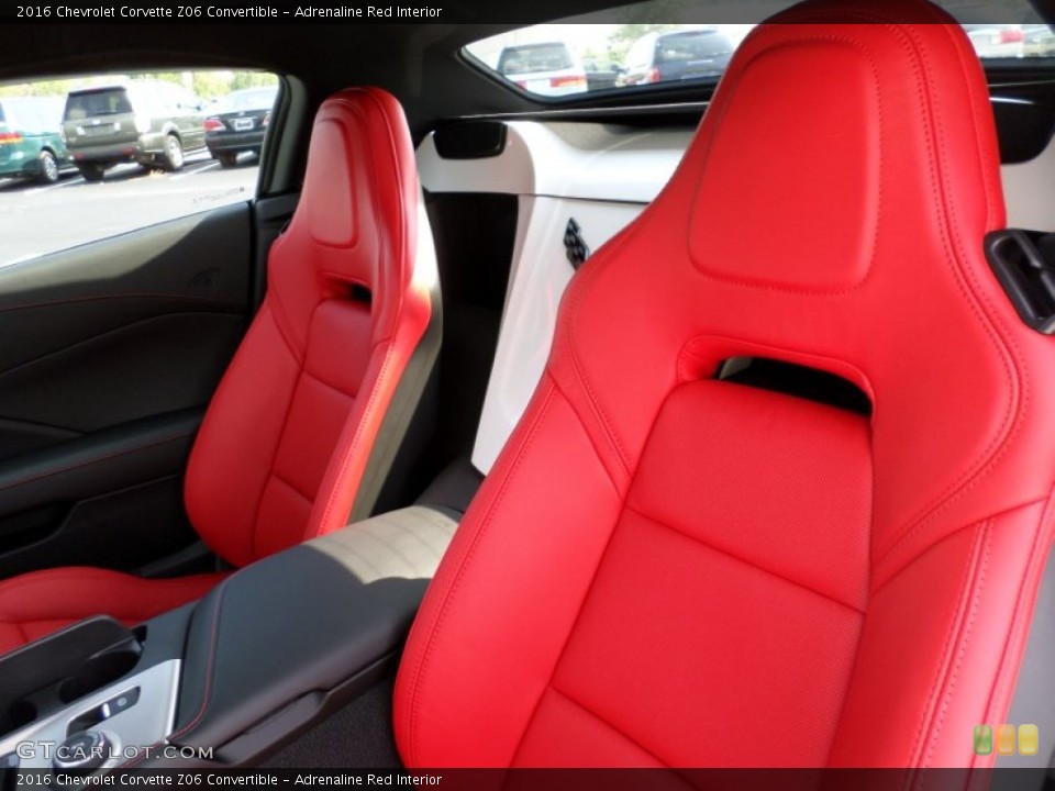 Adrenaline Red Interior Front Seat for the 2016 Chevrolet Corvette Z06 Convertible #106178176