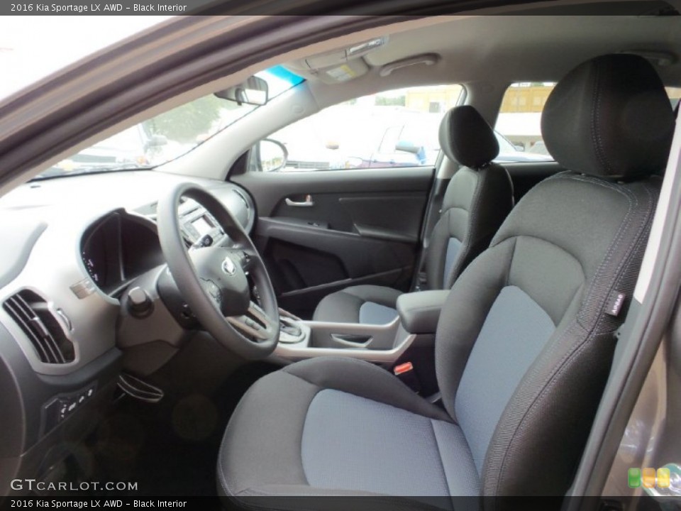 Black Interior Front Seat for the 2016 Kia Sportage LX AWD #106178404