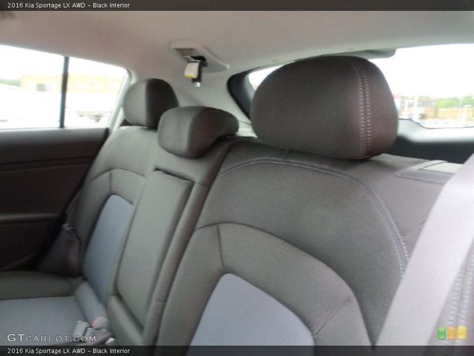 Black Interior Rear Seat for the 2016 Kia Sportage LX AWD #106178428