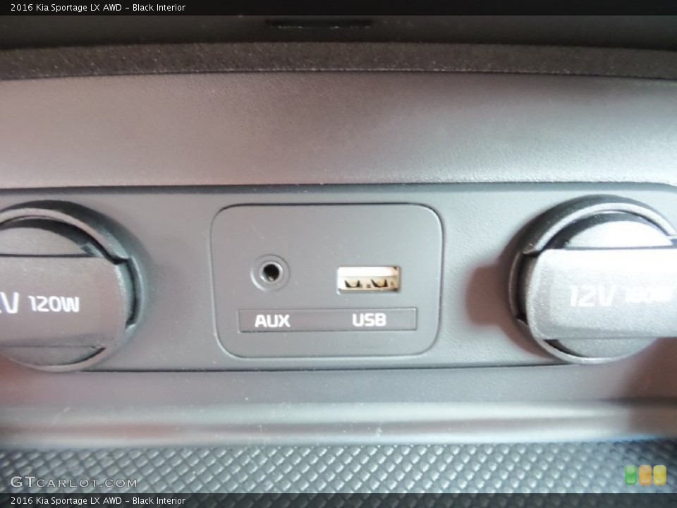 Black Interior Controls for the 2016 Kia Sportage LX AWD #106178542