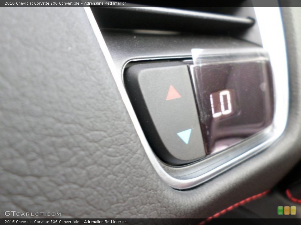 Adrenaline Red Interior Controls for the 2016 Chevrolet Corvette Z06 Convertible #106178610