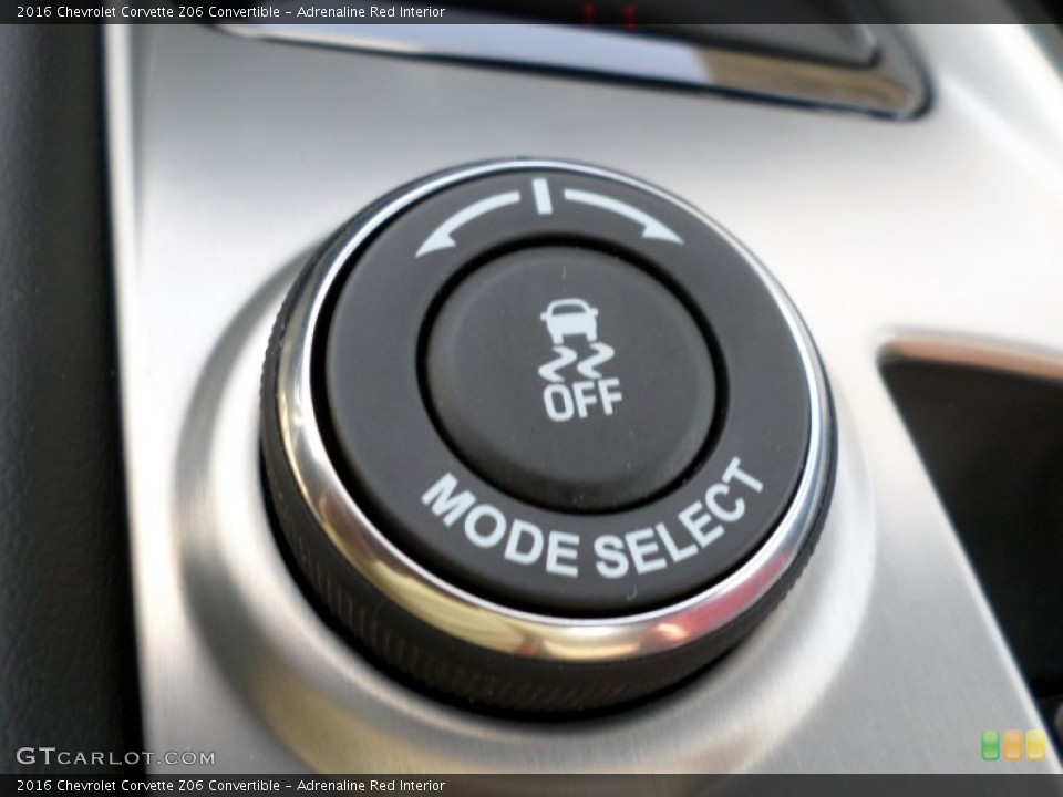 Adrenaline Red Interior Controls for the 2016 Chevrolet Corvette Z06 Convertible #106178625