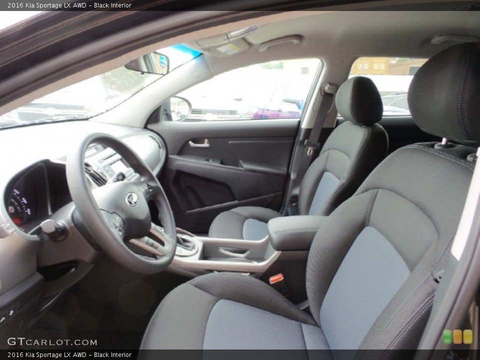 Black Interior Front Seat for the 2016 Kia Sportage LX AWD #106179050