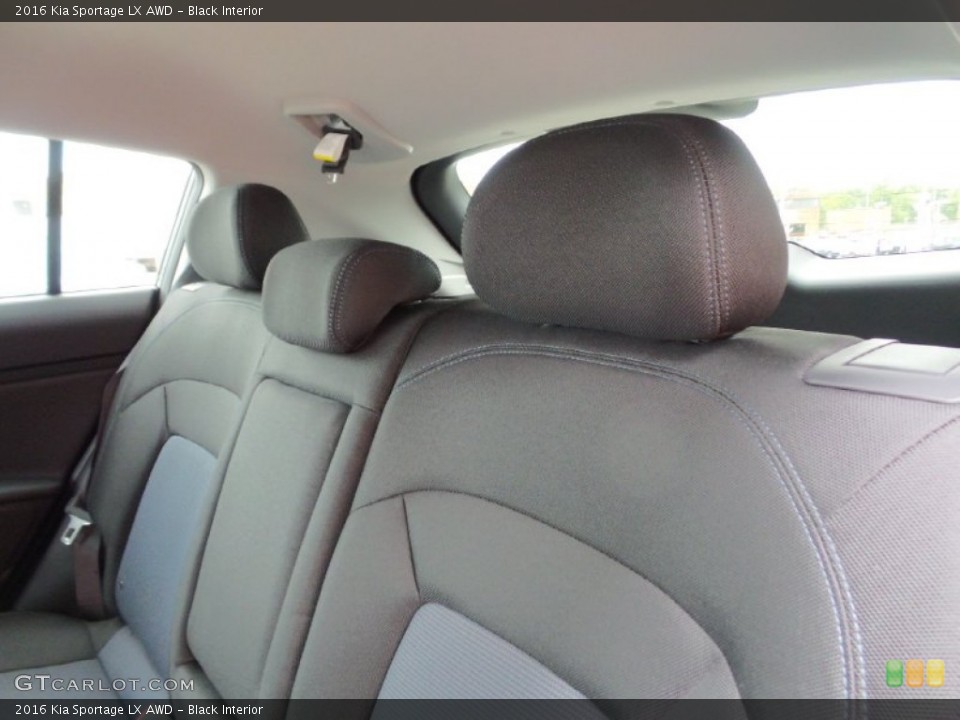 Black Interior Rear Seat for the 2016 Kia Sportage LX AWD #106179067