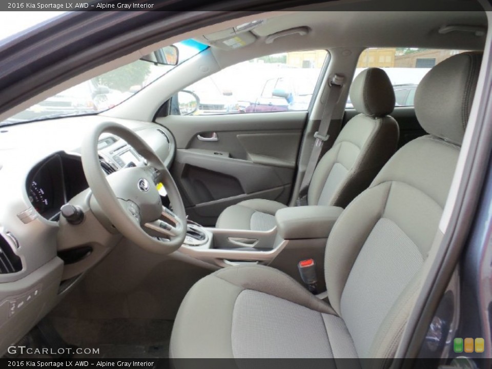 Alpine Gray Interior Front Seat for the 2016 Kia Sportage LX AWD #106180096