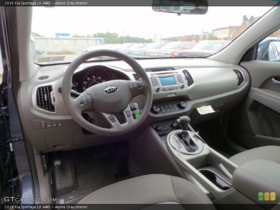 Alpine Gray Interior Prime Interior for the 2016 Kia Sportage LX AWD #106180144