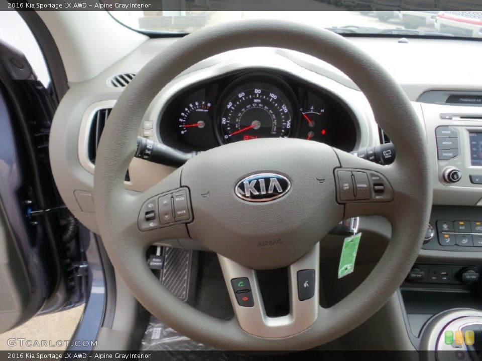 Alpine Gray Interior Steering Wheel for the 2016 Kia Sportage LX AWD #106180246