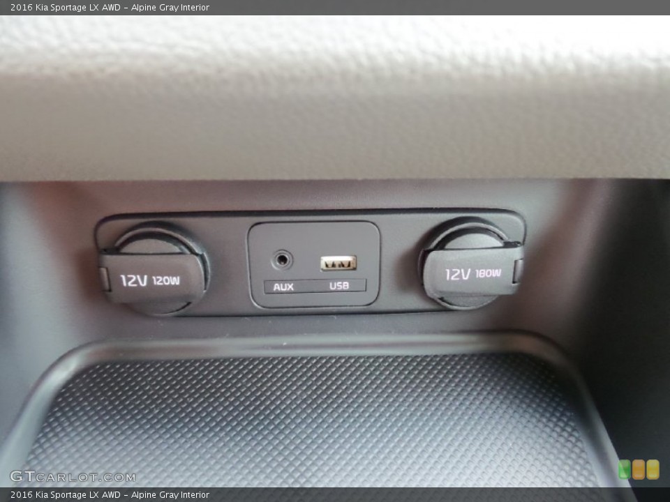 Alpine Gray Interior Controls for the 2016 Kia Sportage LX AWD #106180273