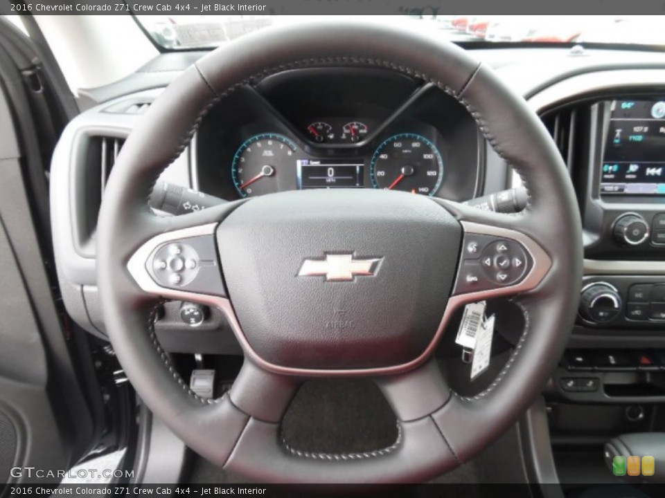 Jet Black Interior Steering Wheel for the 2016 Chevrolet Colorado Z71 Crew Cab 4x4 #106186978
