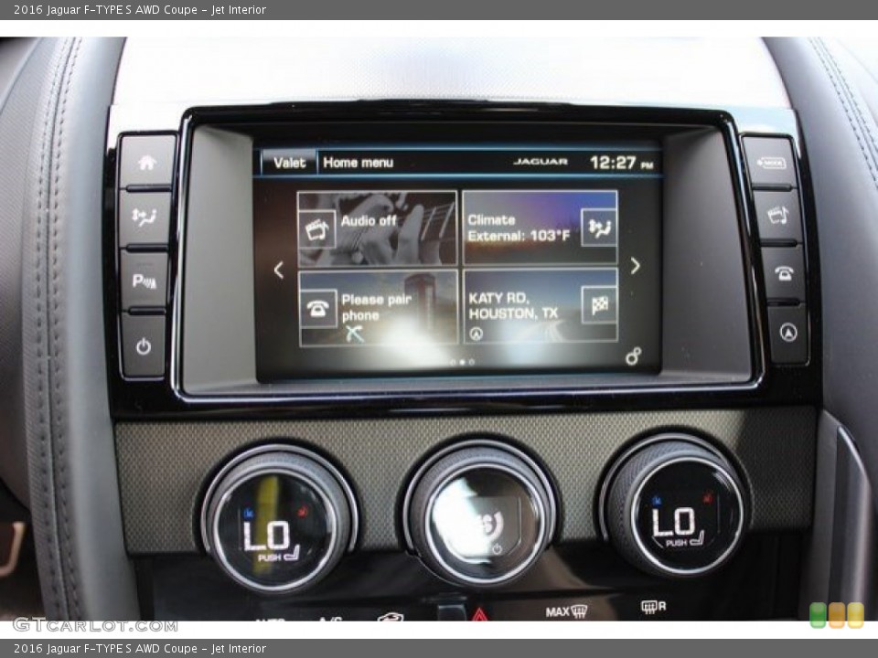 Jet Interior Controls for the 2016 Jaguar F-TYPE S AWD Coupe #106195870