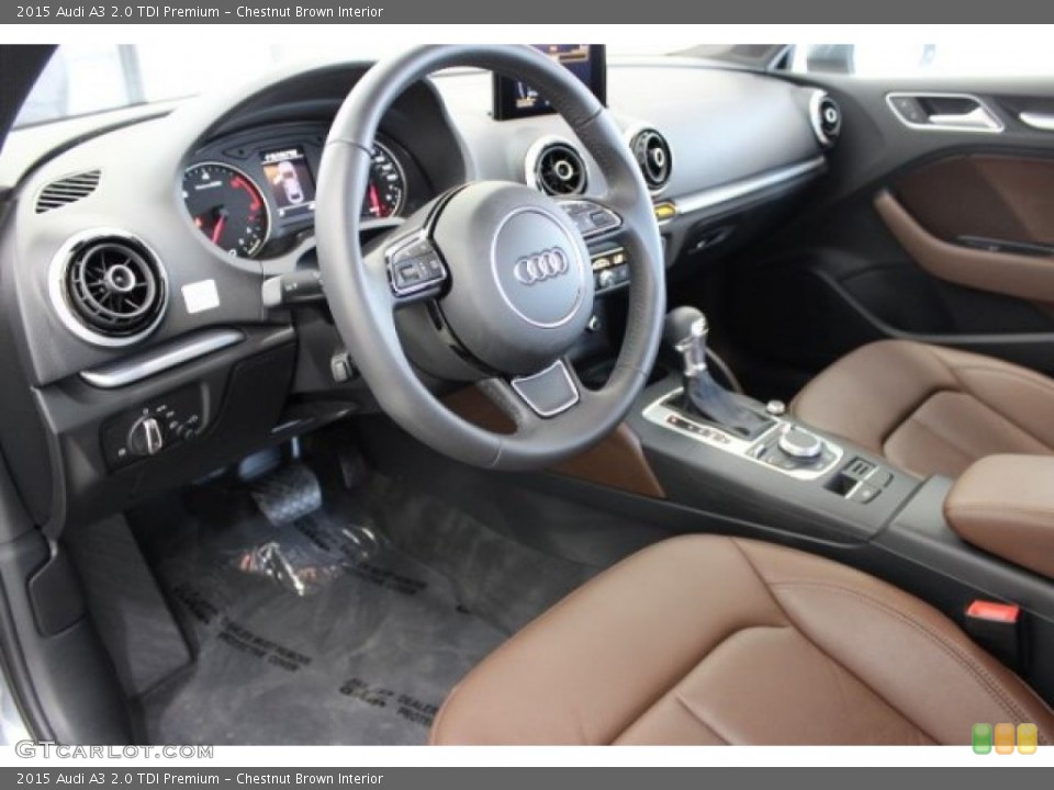 Chestnut Brown Interior Photo for the 2015 Audi A3 2.0 TDI Premium #106207525