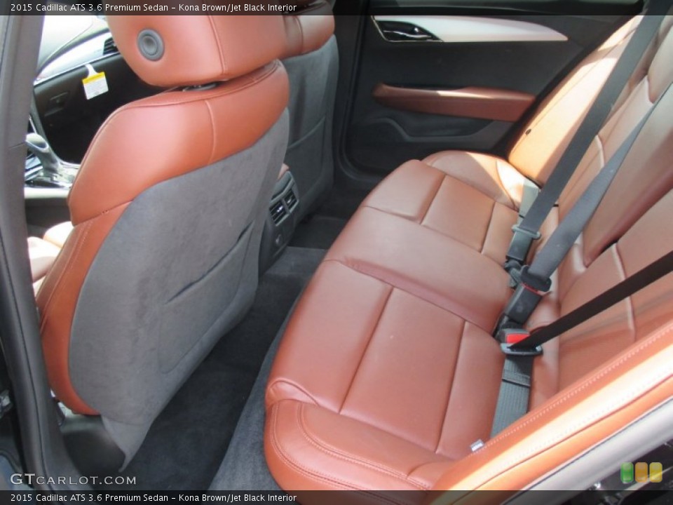 Kona Brown/Jet Black Interior Rear Seat for the 2015 Cadillac ATS 3.6 Premium Sedan #106211513