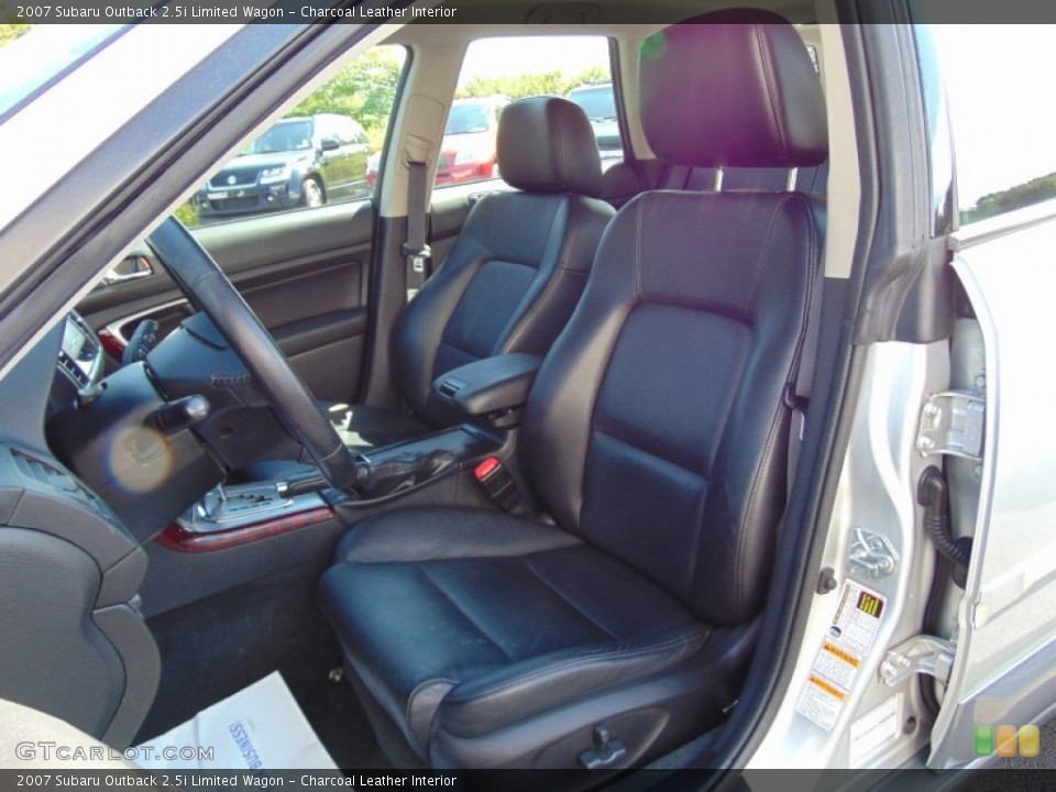 Charcoal Leather Interior Front Seat for the 2007 Subaru Outback 2.5i Limited Wagon #106221613