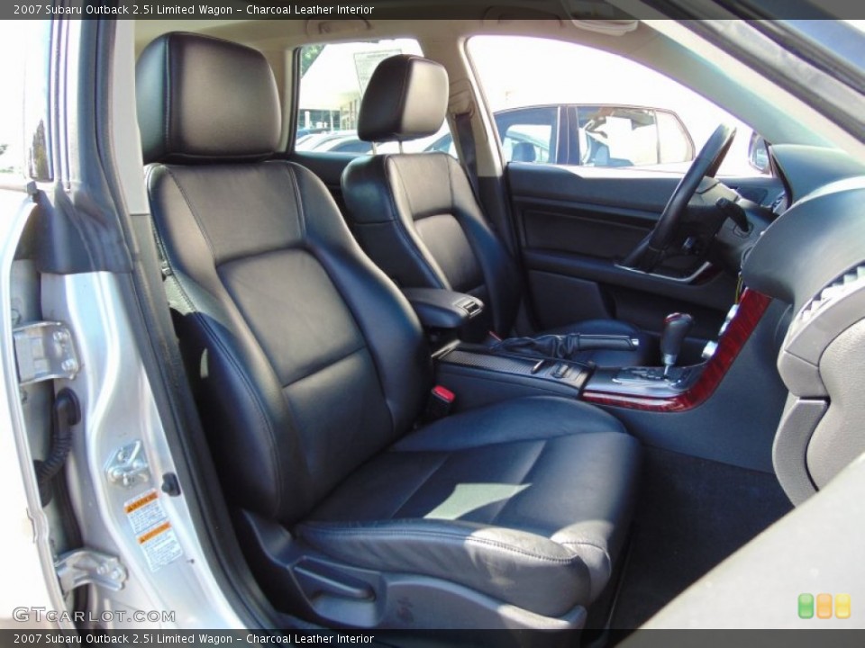 Charcoal Leather Interior Front Seat for the 2007 Subaru Outback 2.5i Limited Wagon #106221910