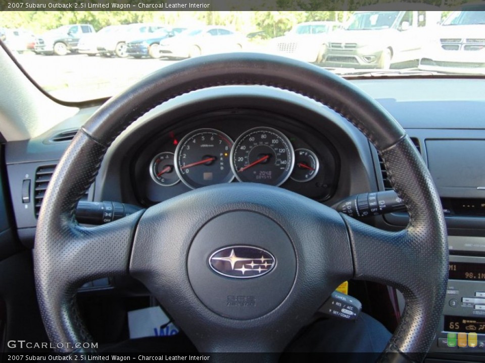 Charcoal Leather Interior Steering Wheel for the 2007 Subaru Outback 2.5i Limited Wagon #106222117