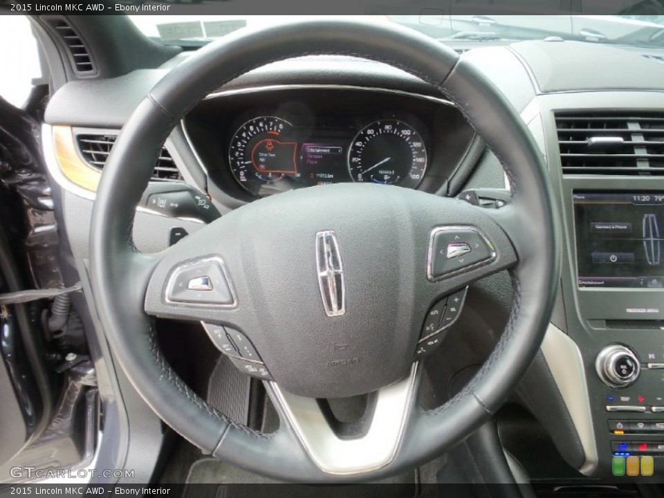Ebony Interior Steering Wheel for the 2015 Lincoln MKC AWD #106226446