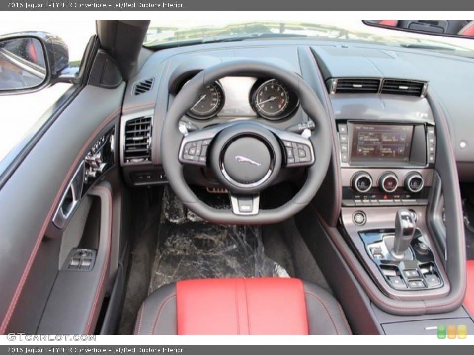 Jet/Red Duotone Interior Dashboard for the 2016 Jaguar F-TYPE R Convertible #106231018