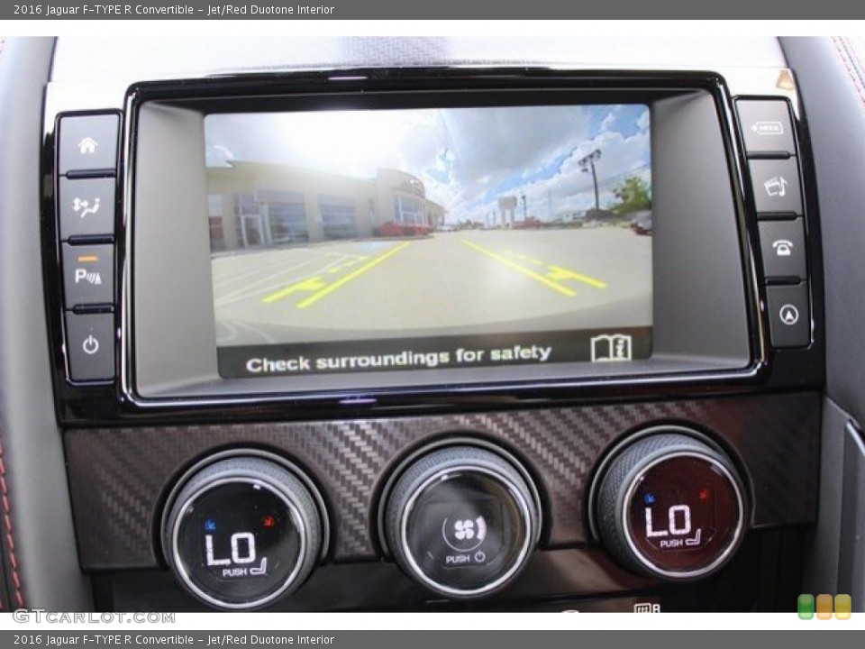 Jet/Red Duotone Interior Controls for the 2016 Jaguar F-TYPE R Convertible #106231027