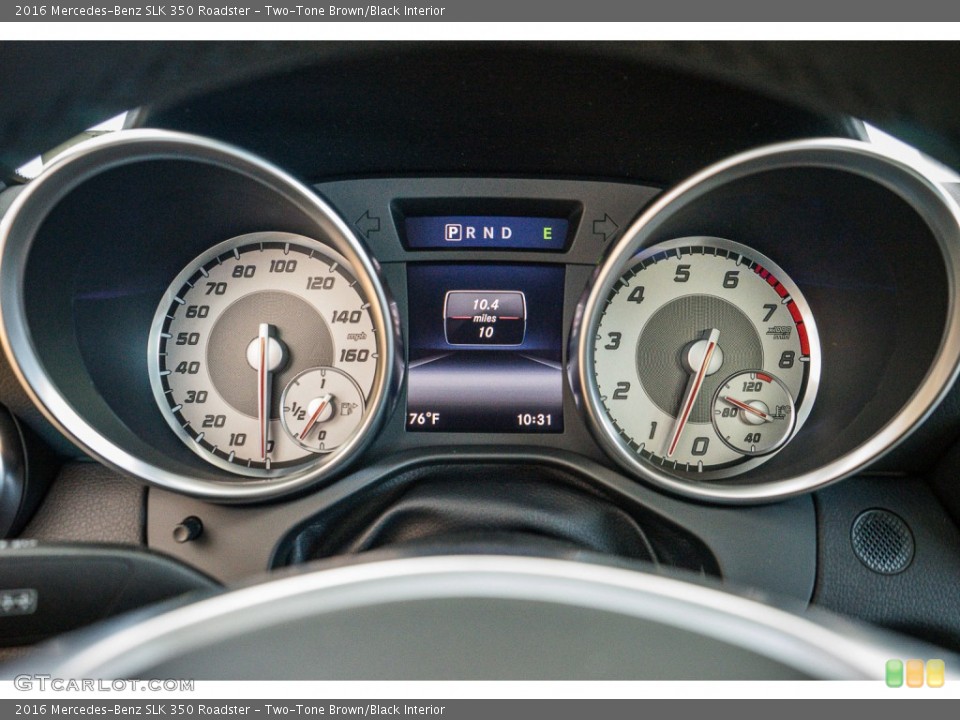 Two-Tone Brown/Black Interior Gauges for the 2016 Mercedes-Benz SLK 350 Roadster #106232758