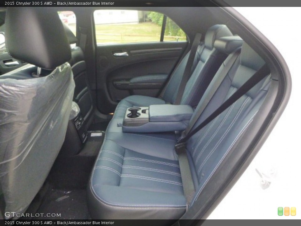 Black/Ambassador Blue Interior Rear Seat for the 2015 Chrysler 300 S AWD #106234912
