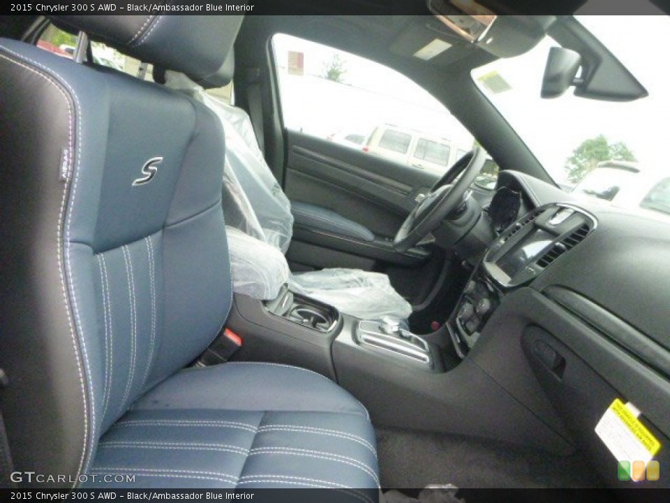 Black/Ambassador Blue Interior Front Seat for the 2015 Chrysler 300 S AWD #106234942