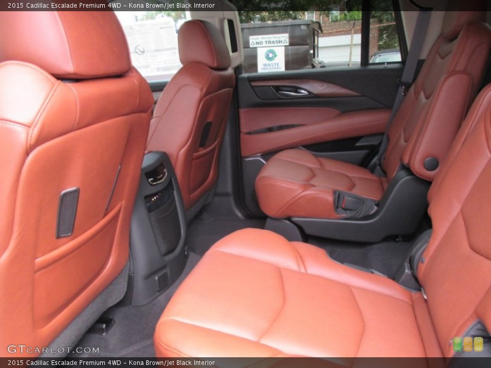 Kona Brown/Jet Black Interior Rear Seat for the 2015 Cadillac Escalade Premium 4WD #106238005