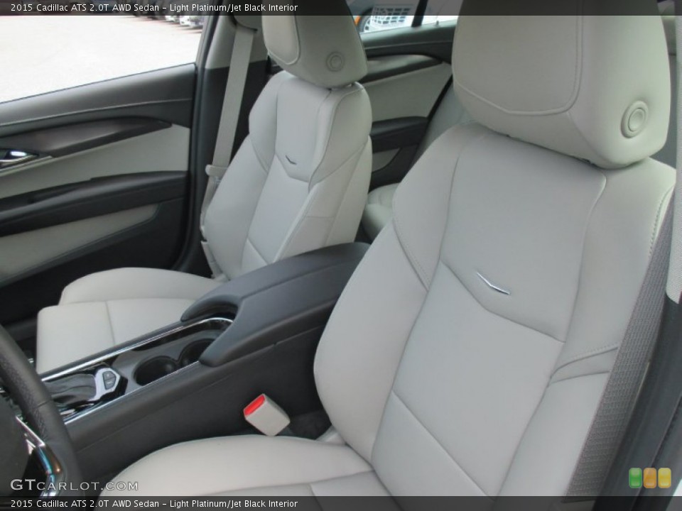 Light Platinum/Jet Black Interior Front Seat for the 2015 Cadillac ATS 2.0T AWD Sedan #106239406