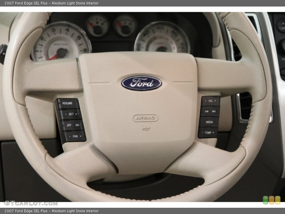 Medium Light Stone Interior Steering Wheel for the 2007 Ford Edge SEL Plus #106252287