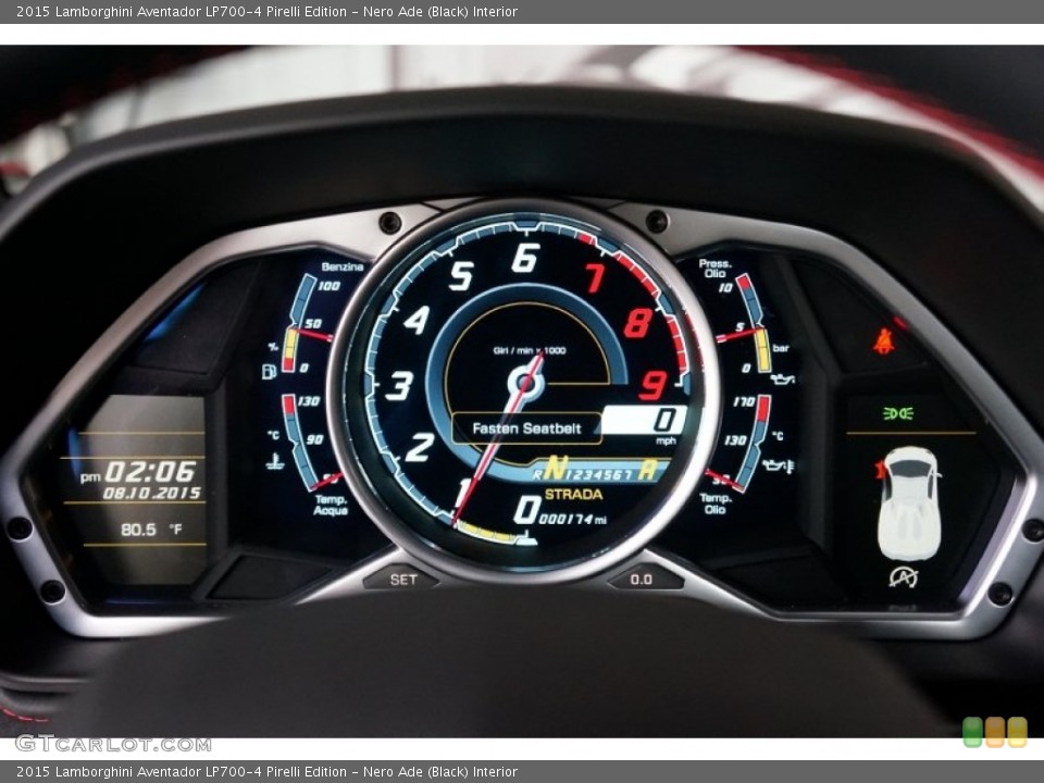 Nero Ade (Black) Interior Gauges for the 2015 Lamborghini Aventador LP700-4 Pirelli Edition #106252401