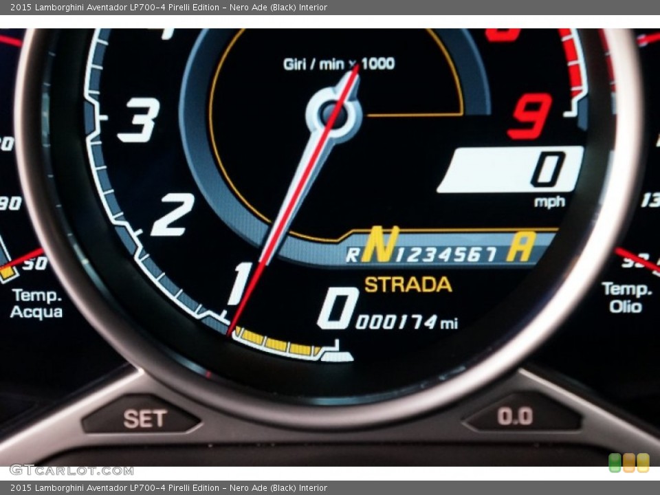 Nero Ade (Black) Interior Gauges for the 2015 Lamborghini Aventador LP700-4 Pirelli Edition #106252419