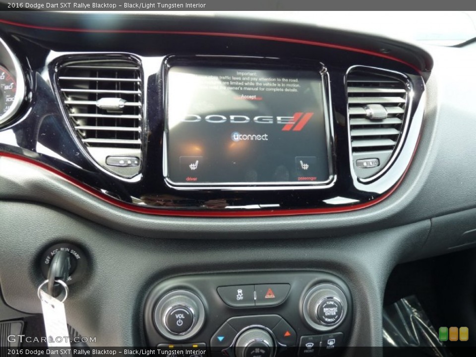 Black/Light Tungsten Interior Controls for the 2016 Dodge Dart SXT Rallye Blacktop #106255191