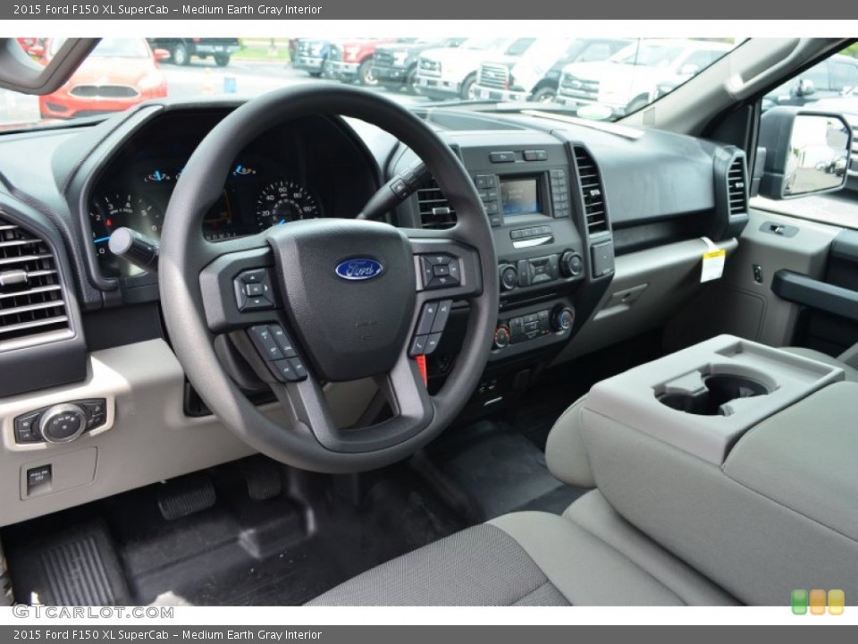 Medium Earth Gray Interior Prime Interior for the 2015 Ford F150 XL SuperCab #106257693