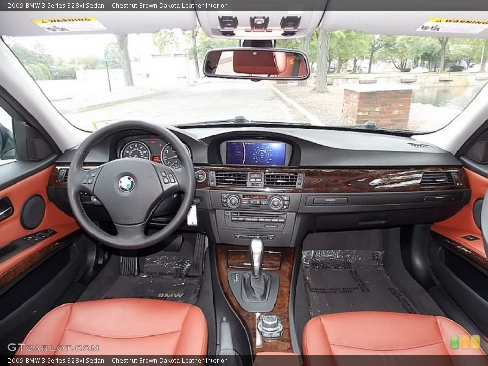 Chestnut Brown Dakota Leather Interior Dashboard for the 2009 BMW 3 Series 328xi Sedan #106257891