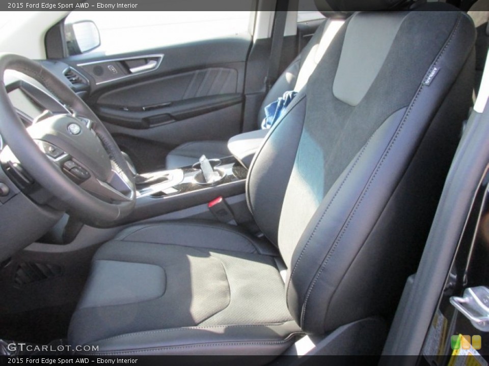 Ebony Interior Front Seat for the 2015 Ford Edge Sport AWD #106262178