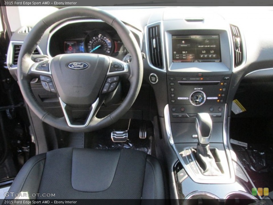 Ebony Interior Dashboard for the 2015 Ford Edge Sport AWD #106262217